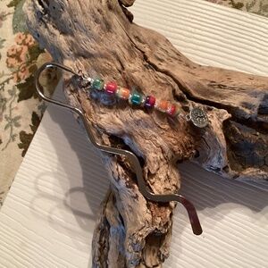 HAND CRAFTED Silver Rainbow Beads Tree of Life BOOKMARK